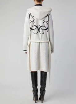KNEE-LENGTH CASHMERE CARDIGAN 5 KNEE-LENGTH CASHMERE CARDIGAN -ELIESAAB SHOP 13108 OFF WHITE 3