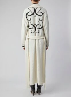 LONG CASHMERE CARDIGAN 5 LONG CASHMERE CARDIGAN -ELIESAAB SHOP 13109 OFF WHITE 3