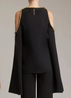 TUBOGAS CUTOUT BLOUSE -ELIESAAB SHOP 13393 BLACK 3