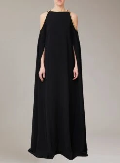 TUBOGAS CUTOUT CAPE DRESS