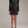 STUDDED MACRAMÉ SHORT DRESS