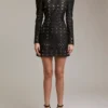 STUDDED MACRAMÉ SHORT DRESS
