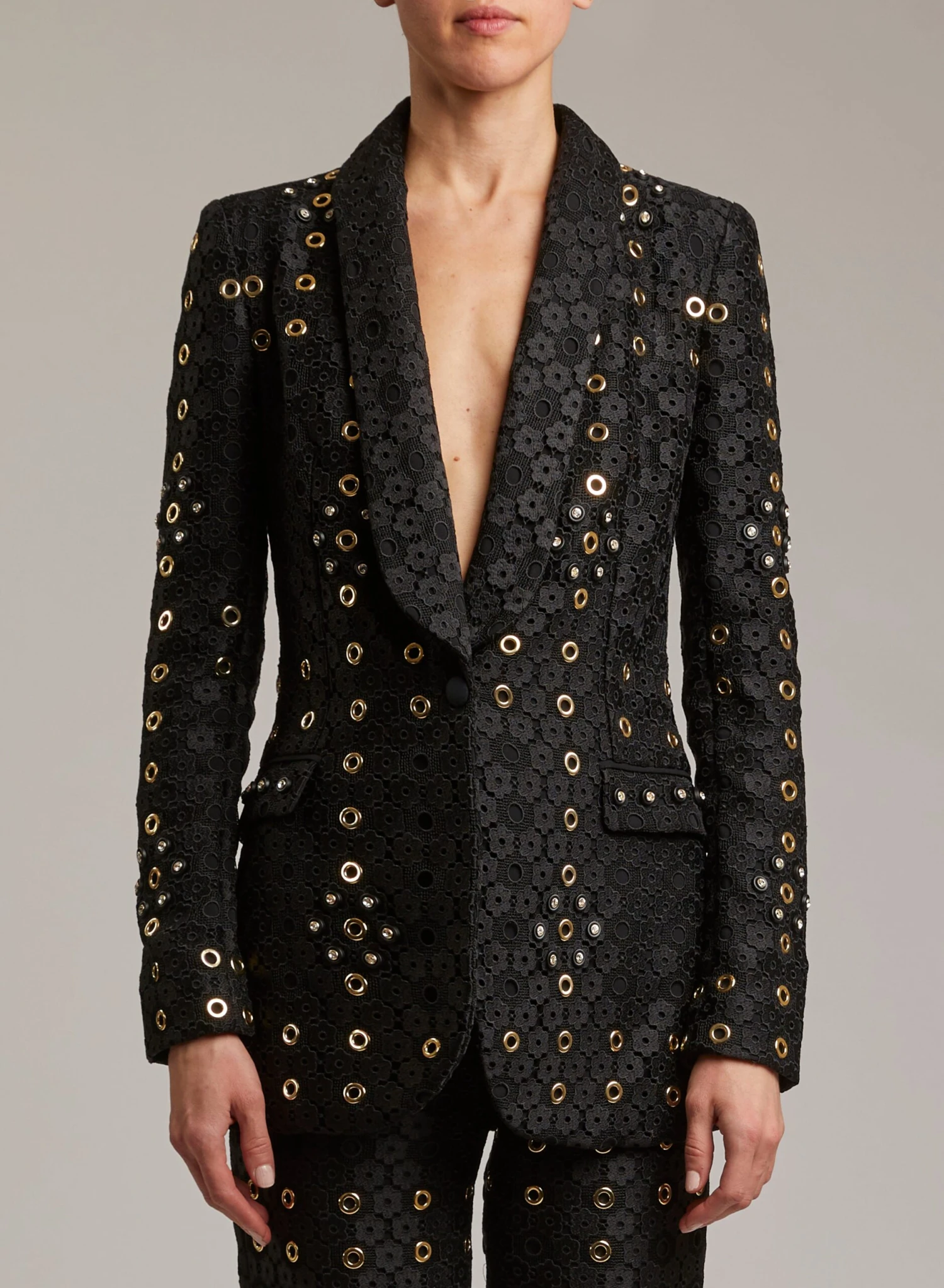 STUDDED MACRAMÉ BLAZER 1 STUDDED MACRAMÉ BLAZER
