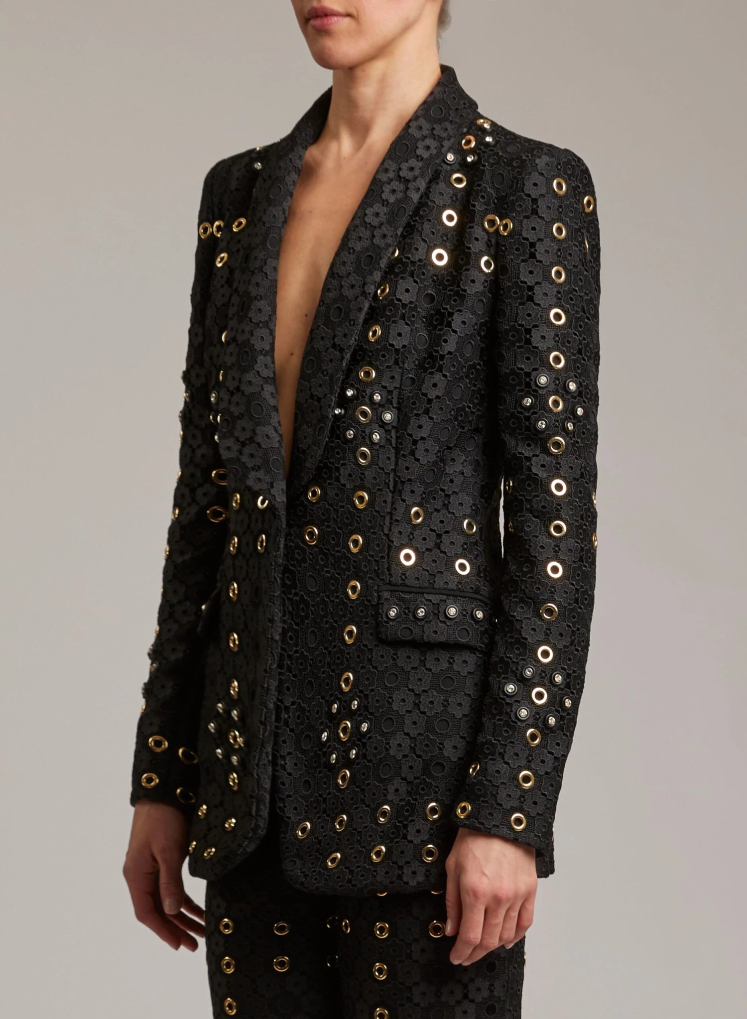 STUDDED MACRAMÉ BLAZER 2 STUDDED MACRAMÉ BLAZER - Image 2