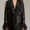 FEATHER LEATHER JACKET