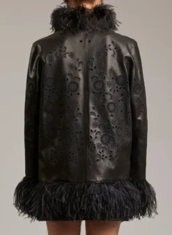 FEATHER LEATHER JACKET -ELIESAAB SHOP 13433 BLACK 3 scaled