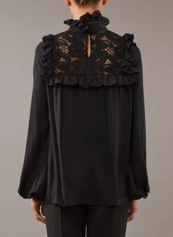 Lace Blouse 6 Lace Blouse -ELIESAAB SHOP 13696 BLACK 3