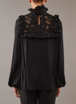 Lace Blouse -ELIESAAB SHOP 13696 BLACK 3 scaled