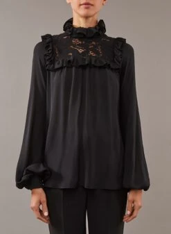 Lace Blouse 7 Lace Blouse -ELIESAAB SHOP 13696 BLACK 4