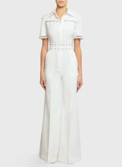 Gold Stud Trim Jumpsuit