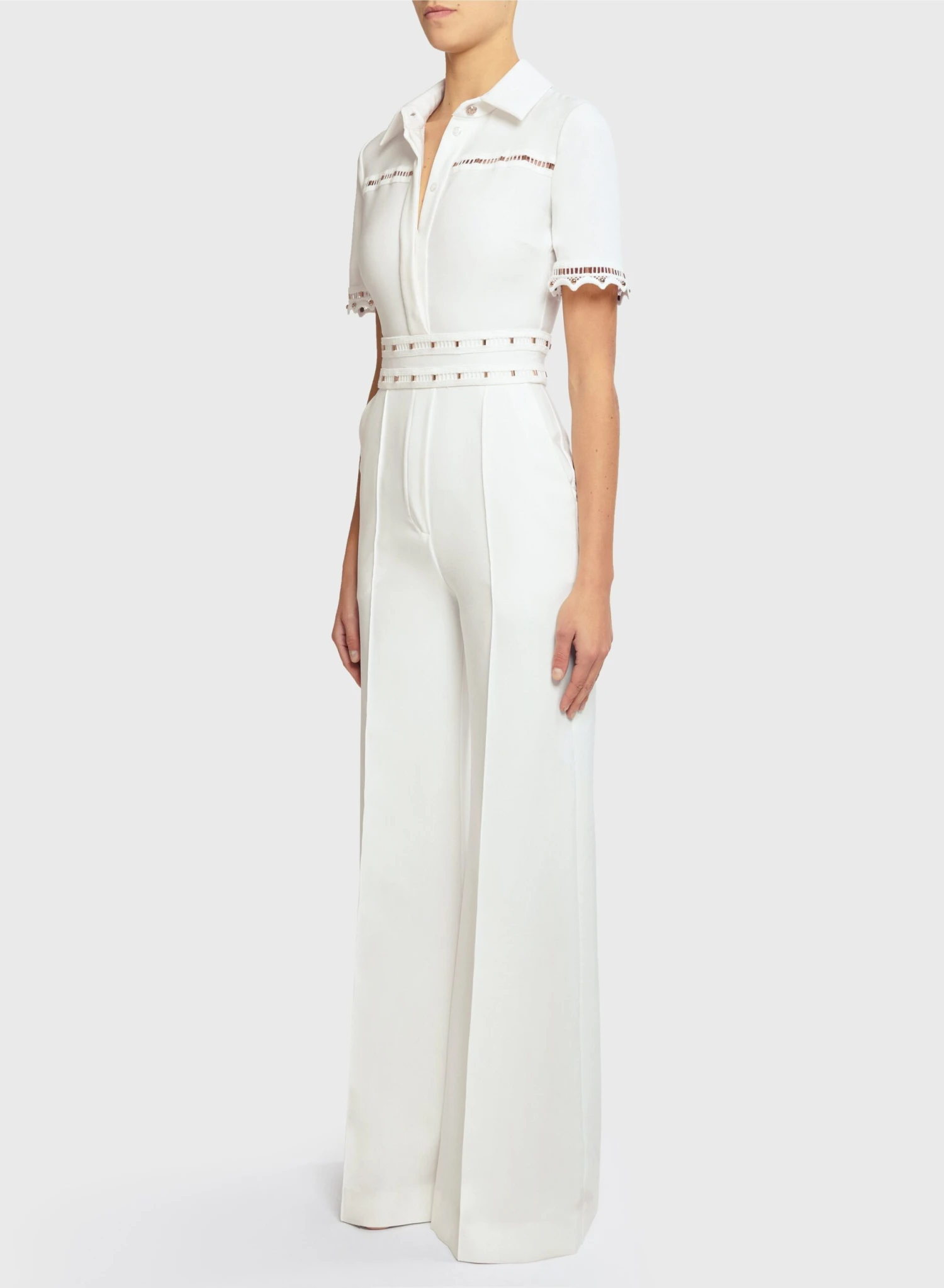 Gold Stud Trim Jumpsuit 2 Gold Stud Trim Jumpsuit - Image 2