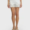 Embroidered Cotton Drill Shorts