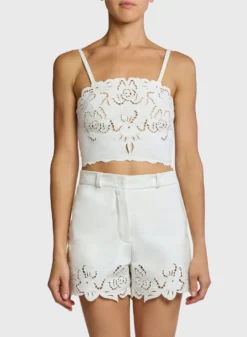 Embroidered Cotton Drill Top