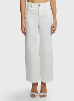 Embroidered Cotton Drill Pants