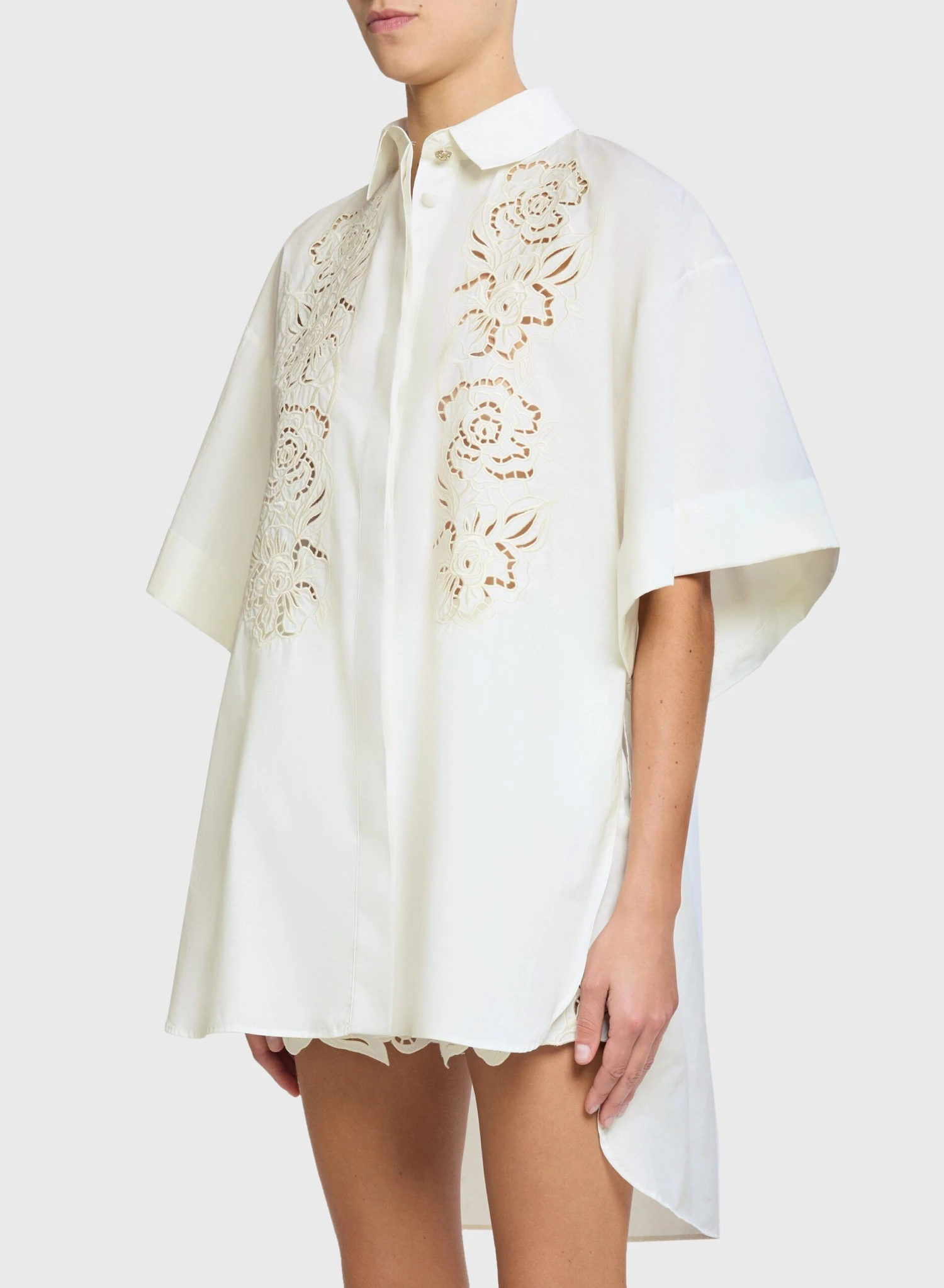 Floral Embroidered Cotton Shirt 2 Floral Embroidered Cotton Shirt - Image 2