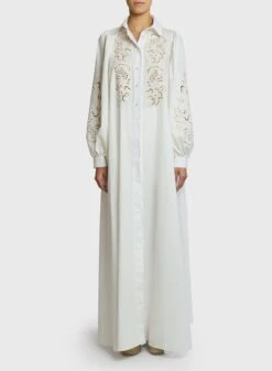 Embroidered Cotton Kaftan