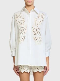 Floral Embroidered Shirt