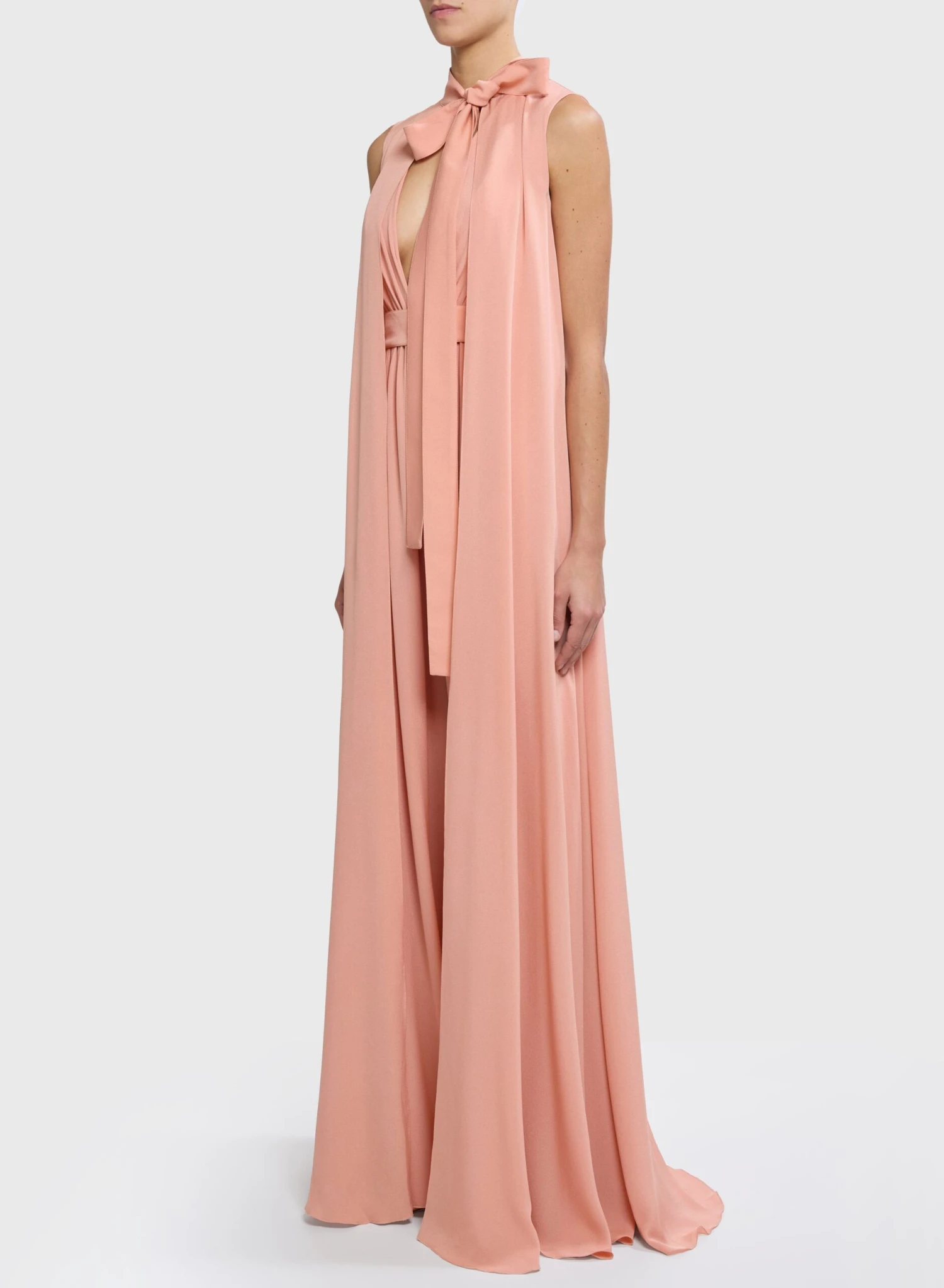 V-Neck Silk Jumpsuit 2 V-Neck Silk Jumpsuit - Image 2