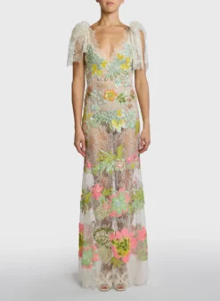 Floral Lace Long Dress