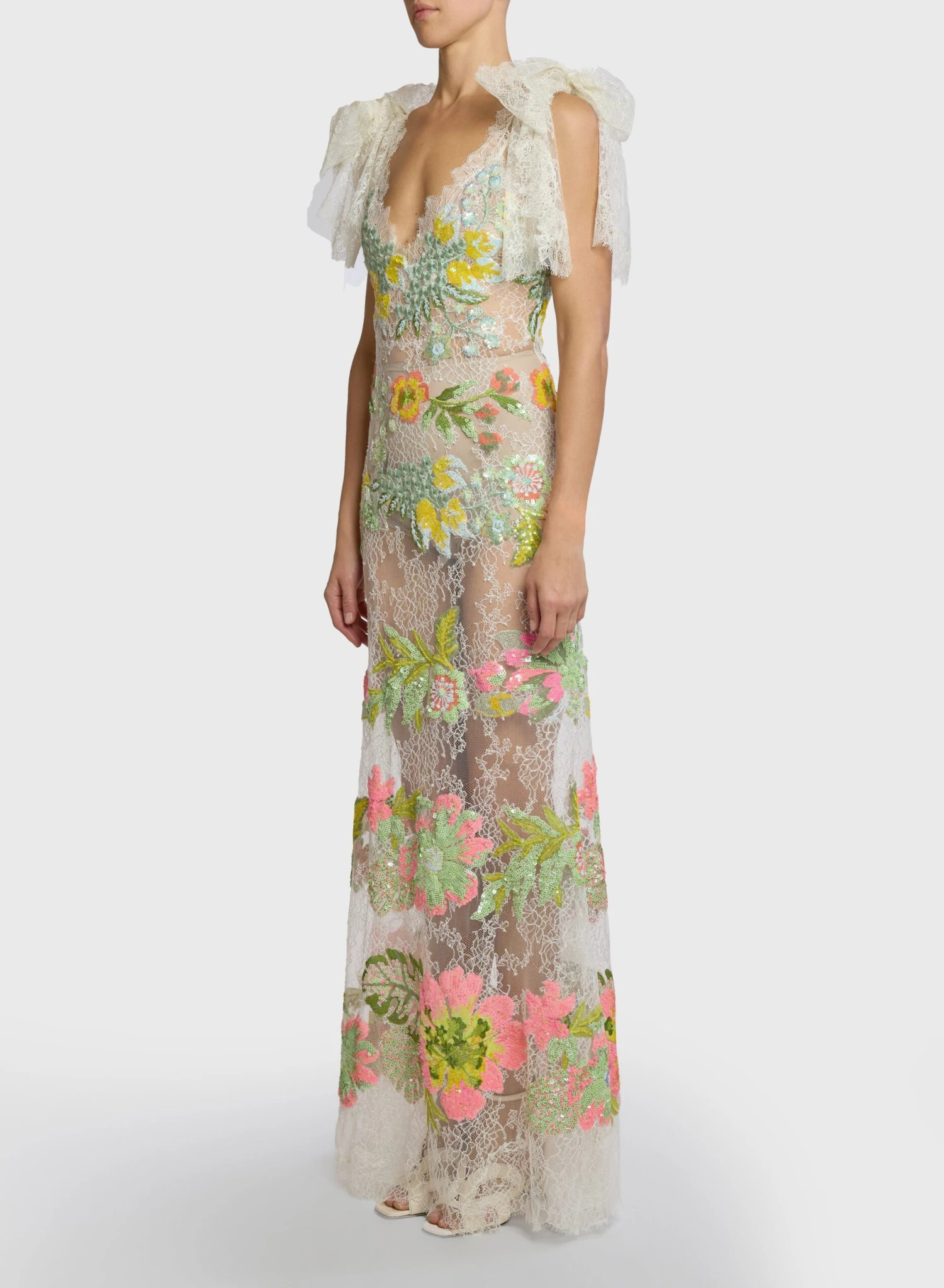 Floral Lace Long Dress 2 Floral Lace Long Dress - Image 2