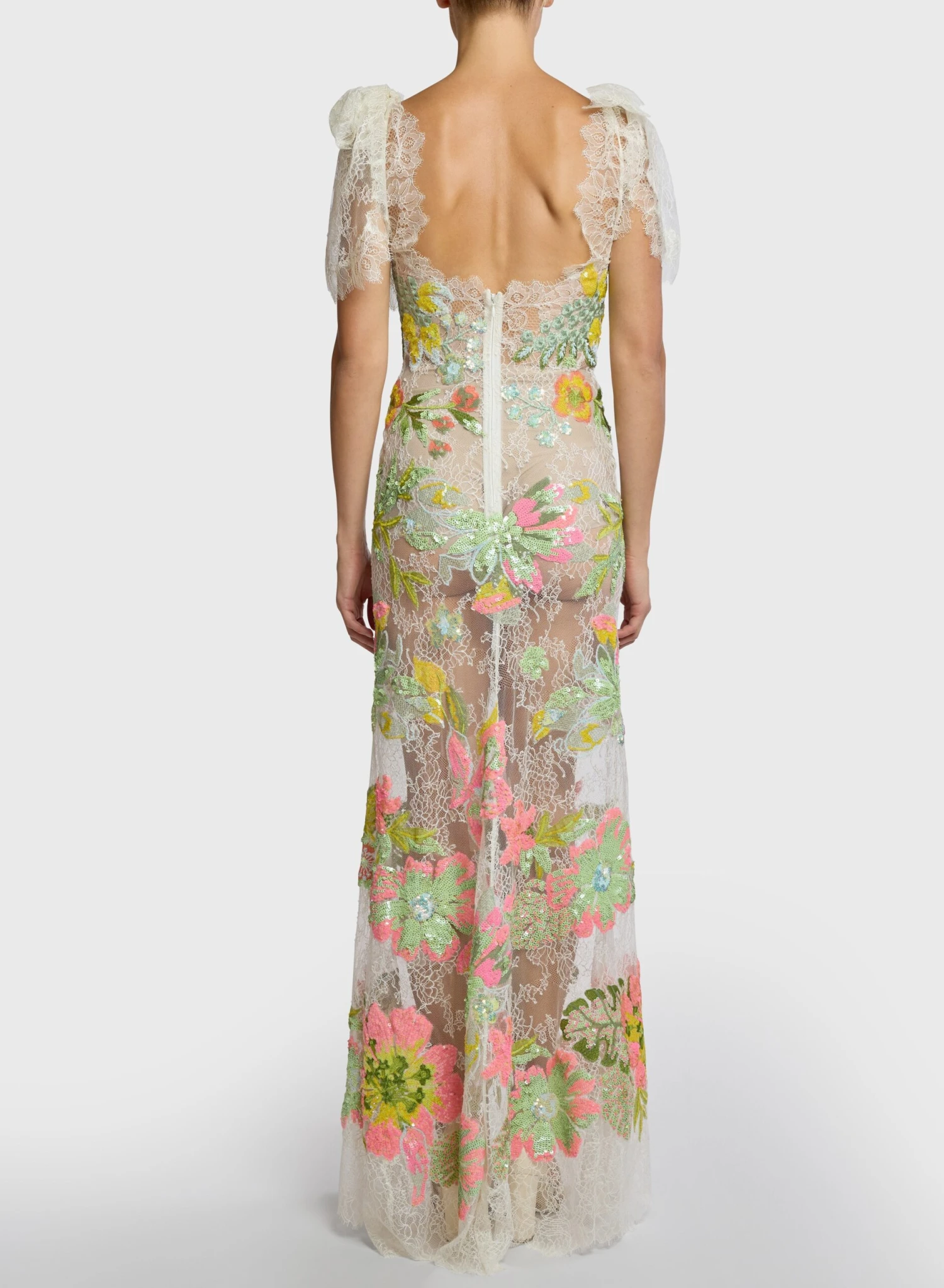 Floral Lace Long Dress 3 Floral Lace Long Dress - Image 3