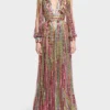 Garden Embroidered Long Dress