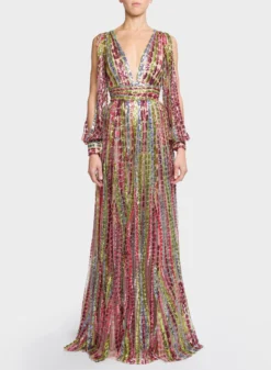 Garden Embroidered Long Dress