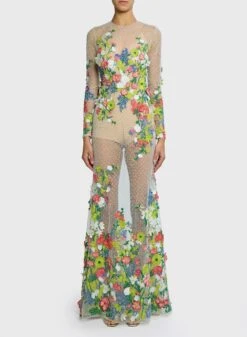 Floral Plumetti Tulle Dress