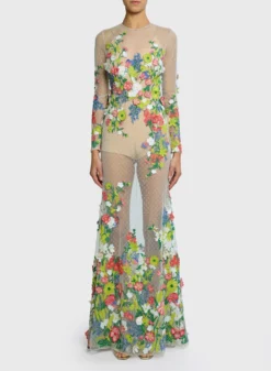 Floral Plumetti Tulle Dress