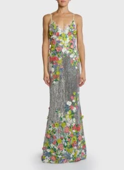 Sequin Embroidered Tulle Dress