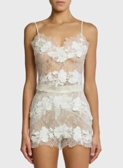 Embroidered Lace Twin Set -ELIESAAB SHOP 15229 Summer 20Love 20Moonflower 4