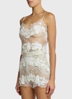Embroidered Lace Twin Set -ELIESAAB SHOP 15229 Summer 20Love 20Moonflower 5