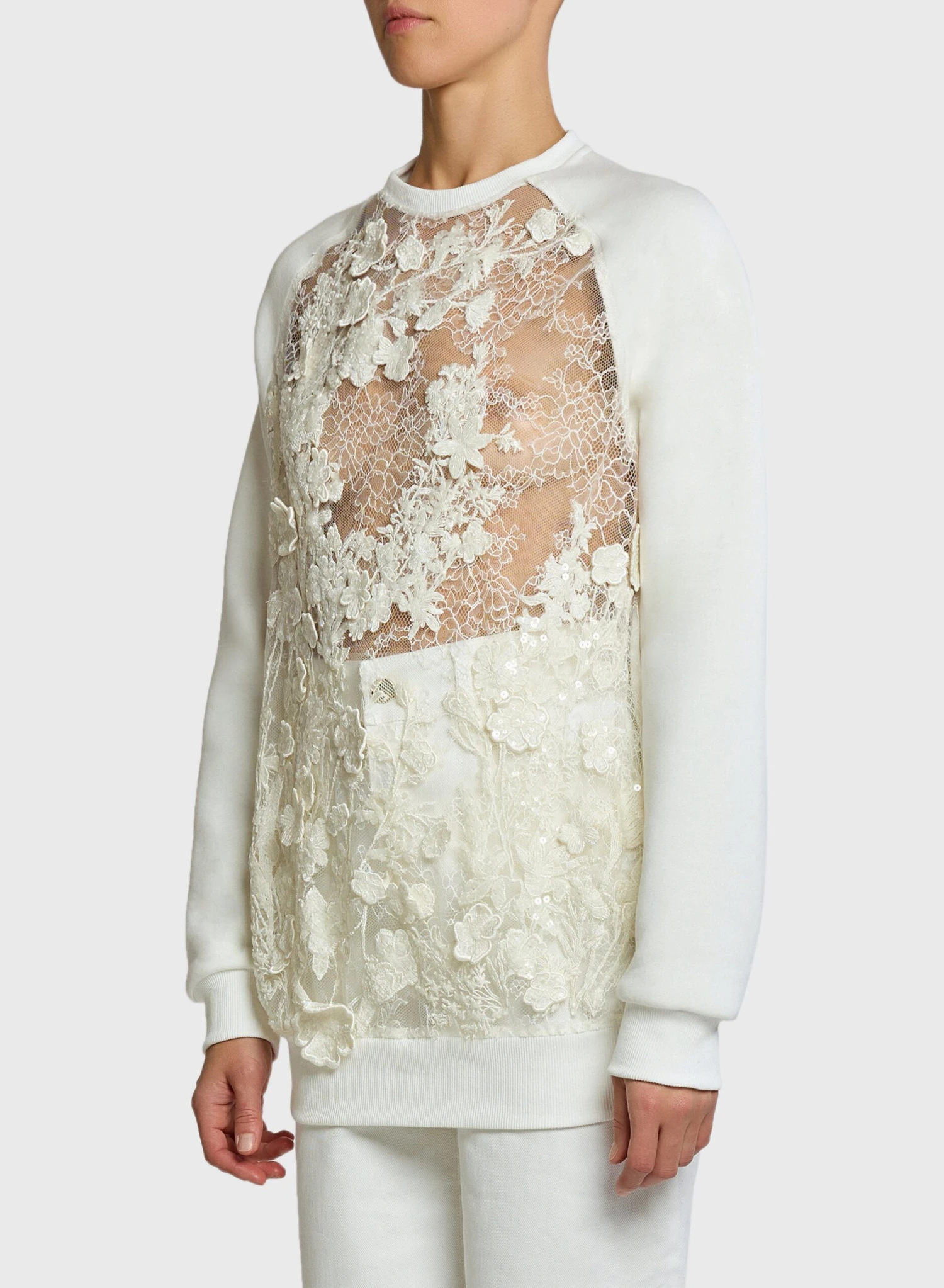 Lace Embroidered Sweatshirt 2 Lace Embroidered Sweatshirt - Image 2