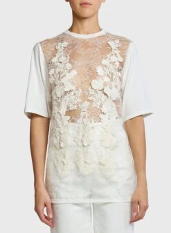 Embroidered Lace T-Shirt