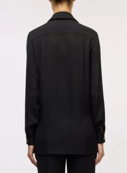Embellished Crepe Shirt -ELIESAAB SHOP 15411 BLACK 3