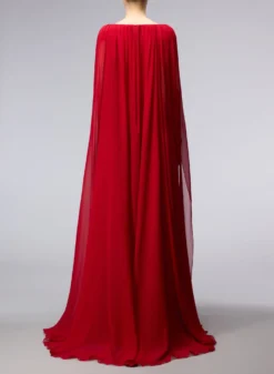Long Silk Dress With Cape Sleeves 5 Long Silk Dress With Cape Sleeves -ELIESAAB SHOP 15421 NEW 20RED 3 scaled