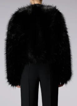 Oversized Faux-Fur Jacket -ELIESAAB SHOP 15430 BLACK 3 scaled