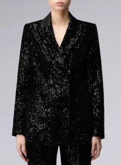 Velvet And Sequins Blazer