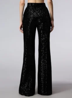 Velvet And Sequins Pants -ELIESAAB SHOP 15466 BLACK 3 scaled