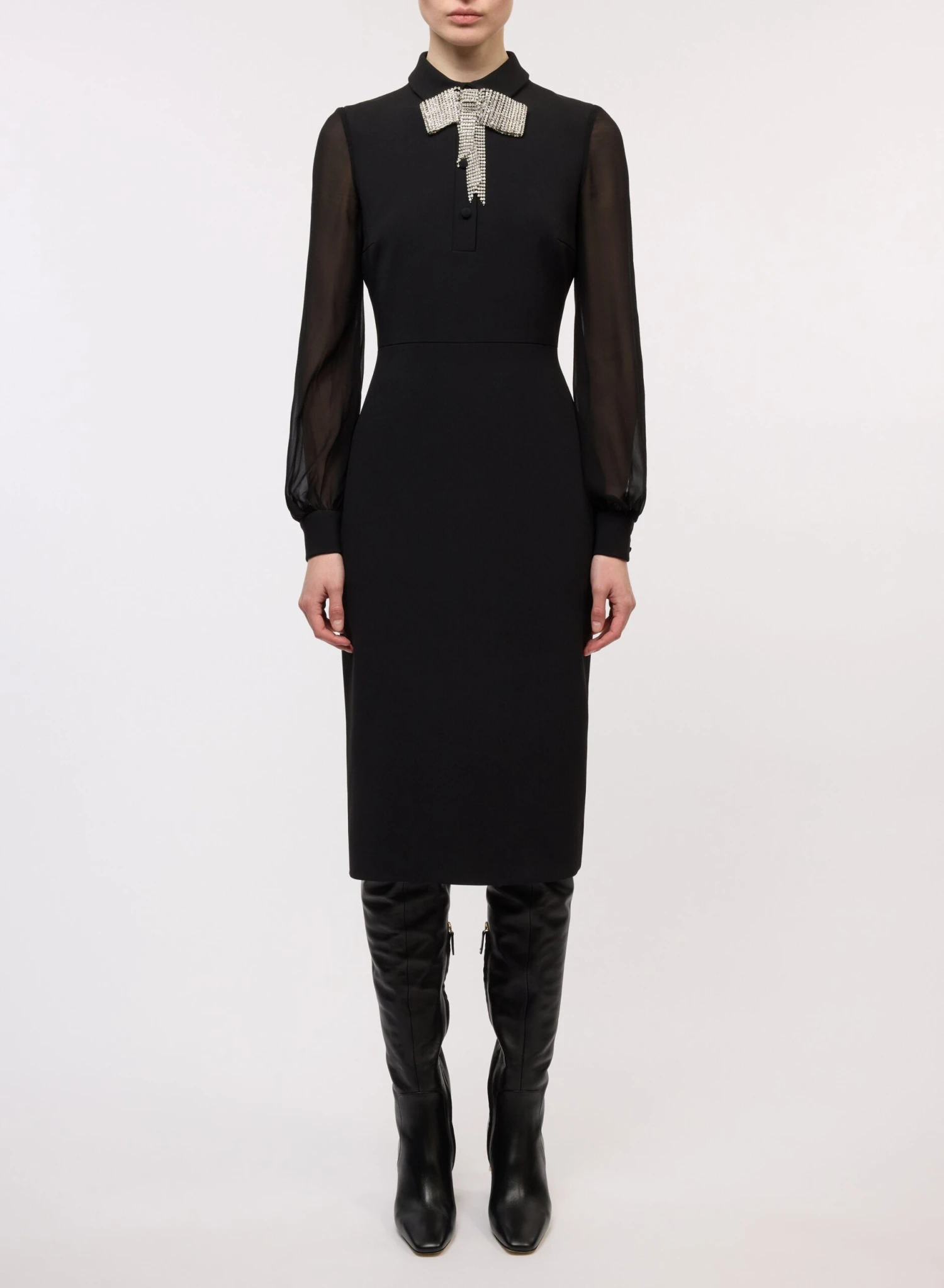 Crystal Bow Midi Dress 1 Crystal Bow Midi Dress