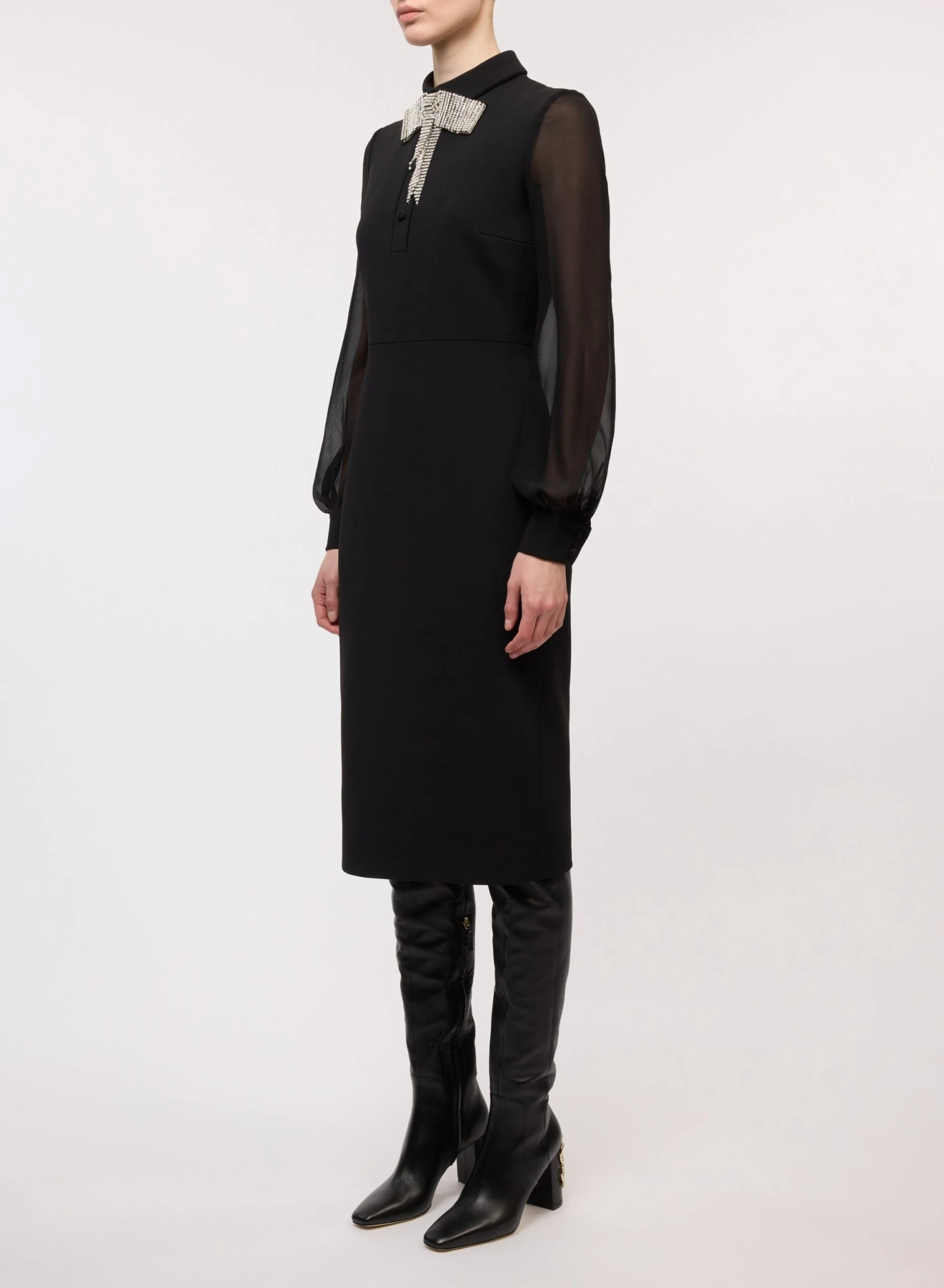 Crystal Bow Midi Dress 2 Crystal Bow Midi Dress - Image 2