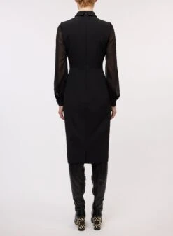 Crystal Bow Midi Dress 5 Crystal Bow Midi Dress -ELIESAAB SHOP 15581 BLACK 3