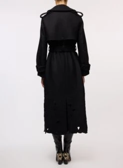 Long Wool Coat -ELIESAAB SHOP 15589 BLACK 3