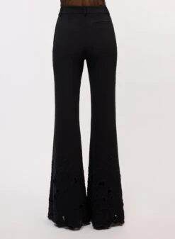 Flower Cut-Out Pants -ELIESAAB SHOP 15593 BLACK 3