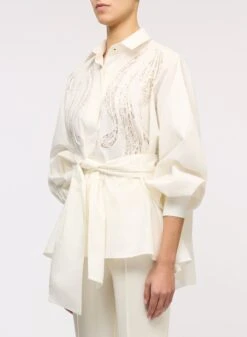 Lace Embroidered Cotton Shirt -ELIESAAB SHOP 15623 MOONFLOWER 2