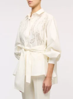 Lace Embroidered Cotton Shirt -ELIESAAB SHOP 15623 MOONFLOWER 2 scaled