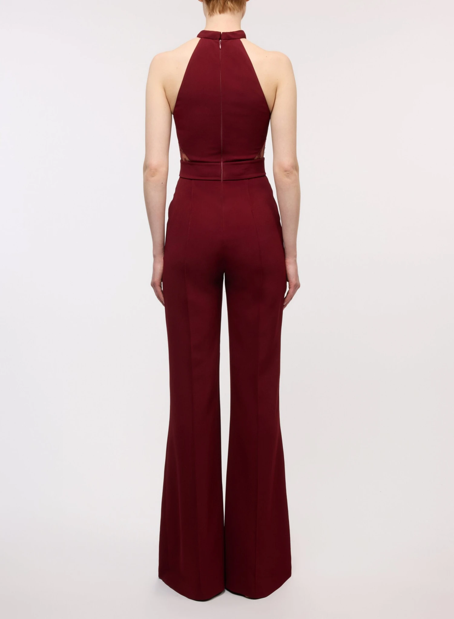Crepe And Lace Jumpsuit With Cape 6 Crepe And Lace Jumpsuit With Cape - Image 6