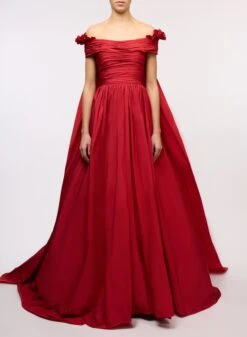 Red Taffeta Gown
