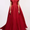 Red Taffeta Gown