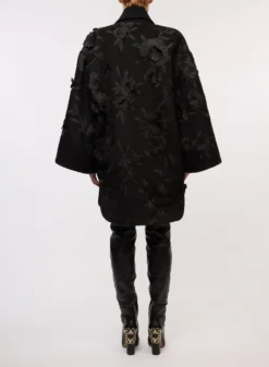 Embroidered Short Coat In Wool 6 Embroidered Short Coat In Wool -ELIESAAB SHOP 15667 BLACK 3 scaled
